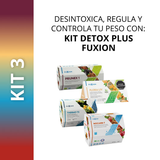 ✨ Combo Detox Fuxion | Prunex 1 + FloraLiv + Thermo T3 NoCarb